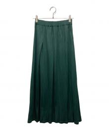 PLEATS PLEASE（プリーツプリーズ）の古着「MONTHLY COLORS : DECEMBER スカート」｜グリーン