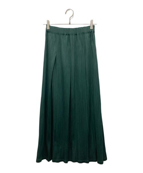PLEATS PLEASE（プリーツプリーズ）PLEATS PLEASE (プリーツプリーズ) MONTHLY COLORS : DECEMBER スカート グリーン サイズ:3の古着・服飾アイテム