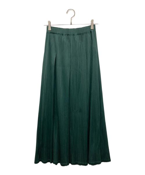 PLEATS PLEASE（プリーツプリーズ）PLEATS PLEASE (プリーツプリーズ) MONTHLY COLORS : DECEMBER スカート グリーン サイズ:3の古着・服飾アイテム