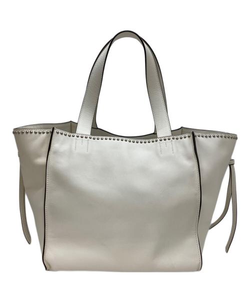 J&M DAVIDSON（ジェイ＆エム デヴィッドソン）J&M DAVIDSON (ジェイ＆エム デヴィッドソン) スタッズトートバッグ ホワイトの古着・服飾アイテム