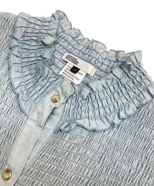 DOUBLE STANDARD CLOTHING（ダブルスタンダードクロージング）DOUBLE STANDARD CLOTHING (ダブルスタンダードクロージング) シャーリングギャザーワンピース ブルー サイズ:38の古着・服飾アイテム