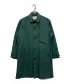 SHIPSシップス）の古着「HEAVENLY コットン/ナイロン ビッグシルエット ステンカラー コート」｜グリーン