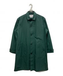 SHIPS（シップス）の古着「HEAVENLY コットン/ナイロン ビッグシルエット ステンカラー コート」｜グリーン