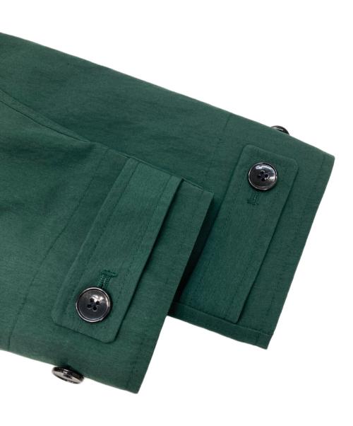 SHIPS（シップス）SHIPS (シップス) HEAVENLY コットン/ナイロン ビッグシルエット ステンカラー コート グリーン サイズ:M 未使用品の古着・服飾アイテム