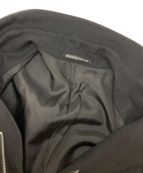 Yohji Yamamoto COSTUME D'HOMME（ヨウジヤマモトコスチュームドオム）Yohji Yamamoto COSTUME D'HOMME (ヨウジヤマモトコスチュームドオム) ウールジップステンカラーコート ブラック サイズ:4の古着・服飾アイテム