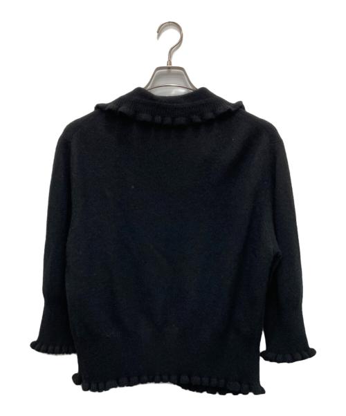 TOWAVASE（トワヴァーズ）TOWAVASE (トワヴァーズ) ヴォランカーディガン ブラック サイズ:freeの古着・服飾アイテム