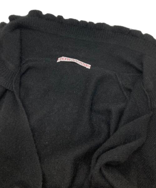 TOWAVASE（トワヴァーズ）TOWAVASE (トワヴァーズ) ヴォランカーディガン ブラック サイズ:freeの古着・服飾アイテム