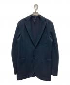 MONTEDOROモンテドーロ）の古着「ウールアクリルハニカムニットジャージ2Bジャケット」｜ネイビー