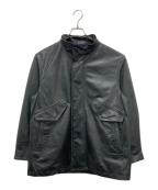 MAISON SPECIALメゾンスペシャル）の古着「バッファローレザージャケット」｜ブラック