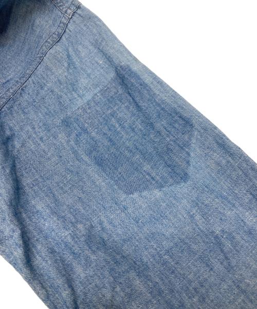 US NAVY（ユーエスネイビー）US NAVY (ユーエスネイビー) シャンブレーシャツ ブルー サイズ:不明(実寸参照)の古着・服飾アイテム