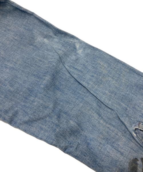 US NAVY（ユーエスネイビー）US NAVY (ユーエスネイビー) シャンブレーシャツ ブルー サイズ:不明(実寸参照)の古着・服飾アイテム