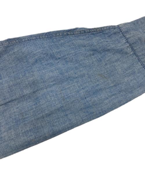 US NAVY（ユーエスネイビー）US NAVY (ユーエスネイビー) シャンブレーシャツ ブルー サイズ:不明(実寸参照)の古着・服飾アイテム