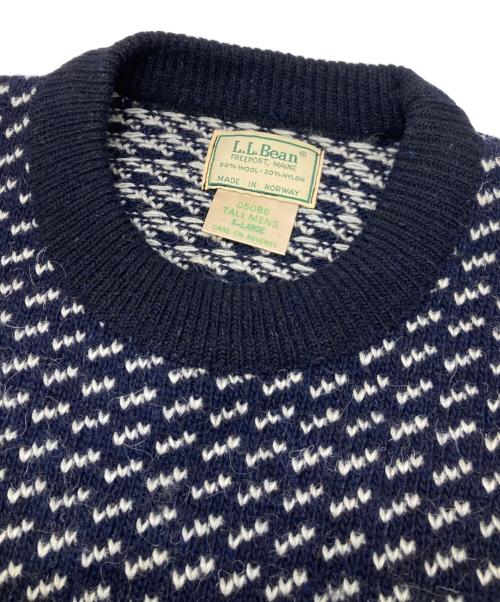 L.L.Bean（エルエルビーン）L.L.Bean (エルエルビーン) バーズアイニット ネイビー サイズ:XLの古着・服飾アイテム