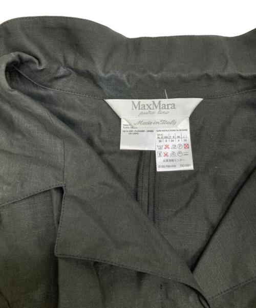 MaxMara（マックスマーラ）MaxMara (マックスマーラ) リネンワンピース ブラック サイズ:36の古着・服飾アイテム