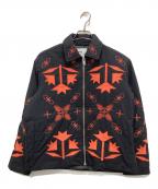 amokアモク）の古着「FLOWER QUILT JACKET」｜ブラック