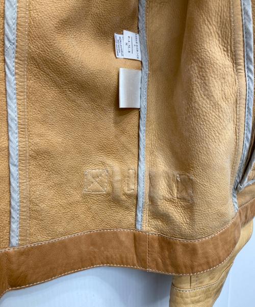 BRUNELLO CUCINELLI（ブルネロクチネリ）BRUNELLO CUCINELLI (ブルネロクチネリ) シングルライダースジャケット ブラウン サイズ:Lの古着・服飾アイテム