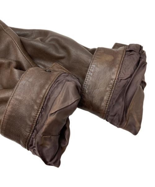 POLO RALPH LAUREN（ポロ・ラルフローレン）POLO RALPH LAUREN (ポロ・ラルフローレン) レザージャケット ブラウン サイズ:XXLの古着・服飾アイテム