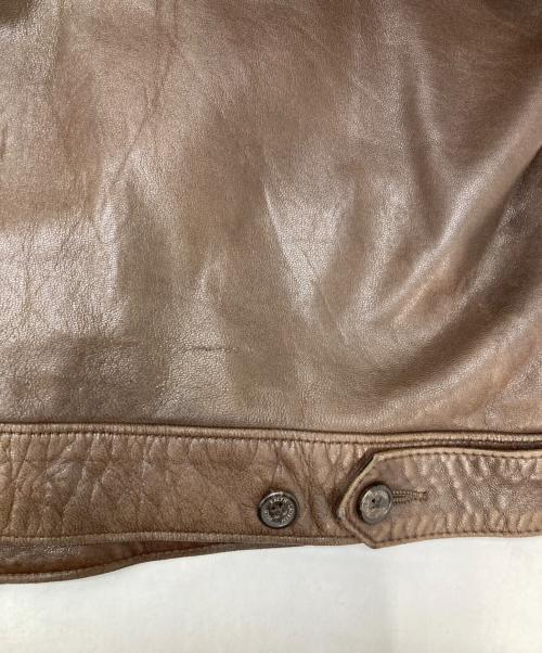 POLO RALPH LAUREN（ポロ・ラルフローレン）POLO RALPH LAUREN (ポロ・ラルフローレン) レザージャケット ブラウン サイズ:XXLの古着・服飾アイテム