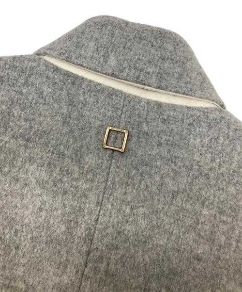 WOO YOUNG MI（ウーヨンミ）WOO YOUNG MI (ウーヨンミ) ショールカラーセミダブル風 ウールジャケット グレー サイズ:48の古着・服飾アイテム