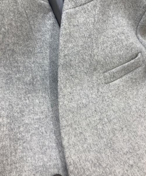 WOO YOUNG MI（ウーヨンミ）WOO YOUNG MI (ウーヨンミ) ショールカラーセミダブル風 ウールジャケット グレー サイズ:48の古着・服飾アイテム