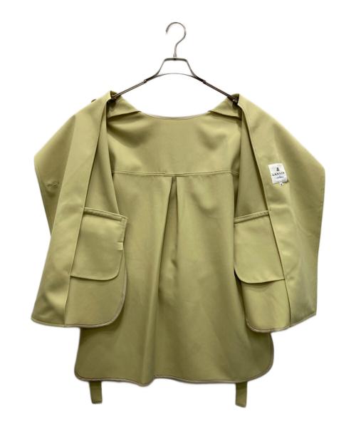 LANVIN en Bleu（ランバンオンブルー）LANVIN en Bleu (ランバンオンブルー) ベルテッドオーバーサイズベスト イエロー サイズ:38の古着・服飾アイテム