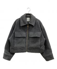 LANVIN en Bleu（ランバンオンブルー）の古着「ボアショートブルゾン」｜グレー