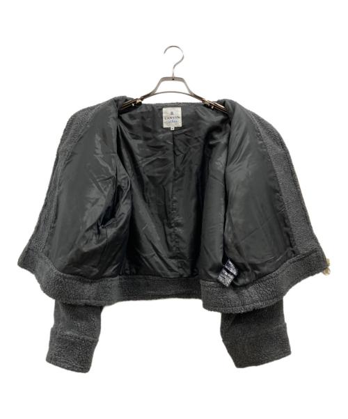 LANVIN en Bleu（ランバンオンブルー）LANVIN en Bleu (ランバンオンブルー) ボアショートブルゾン グレー サイズ:38の古着・服飾アイテム