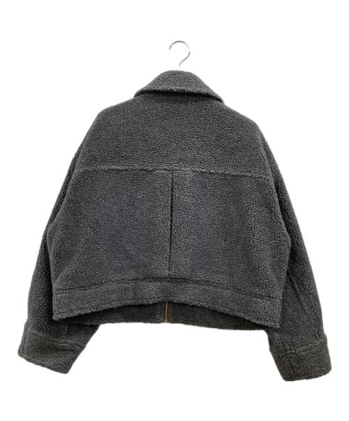 LANVIN en Bleu（ランバンオンブルー）LANVIN en Bleu (ランバンオンブルー) ボアショートブルゾン グレー サイズ:38の古着・服飾アイテム