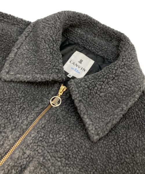LANVIN en Bleu（ランバンオンブルー）LANVIN en Bleu (ランバンオンブルー) ボアショートブルゾン グレー サイズ:38の古着・服飾アイテム