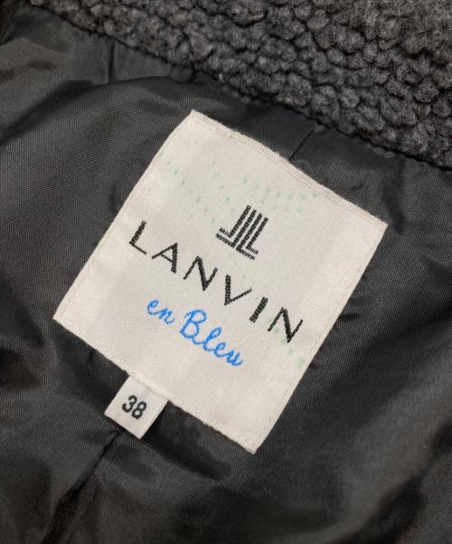 LANVIN en Bleu（ランバンオンブルー）LANVIN en Bleu (ランバンオンブルー) ボアショートブルゾン グレー サイズ:38の古着・服飾アイテム