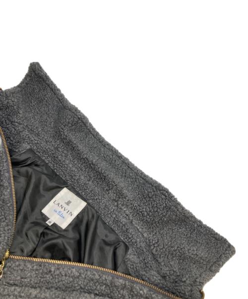 LANVIN en Bleu（ランバンオンブルー）LANVIN en Bleu (ランバンオンブルー) ボアショートブルゾン グレー サイズ:38の古着・服飾アイテム