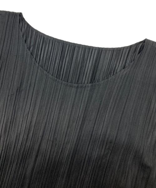 PLEATS PLEASE（プリーツプリーズ）PLEATS PLEASE (プリーツプリーズ) ネイティブプリントフレアスリーブプリーツチュニック ブラック サイズ:4の古着・服飾アイテム