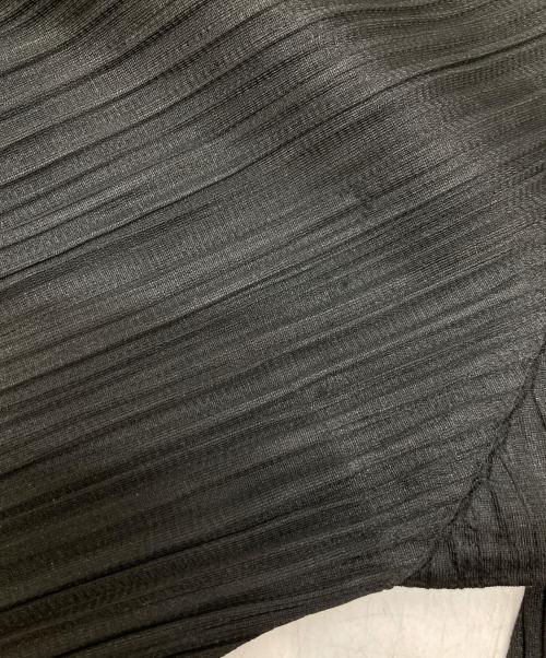 PLEATS PLEASE（プリーツプリーズ）PLEATS PLEASE (プリーツプリーズ) ネイティブプリントフレアスリーブプリーツチュニック ブラック サイズ:4の古着・服飾アイテム