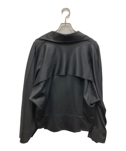 ISSEY MIYAKE（イッセイミヤケ）ISSEY MIYAKE (イッセイミヤケ) ドルマンスリーブ ウール ジャージ ジャケット ブラック サイズ:3の古着・服飾アイテム