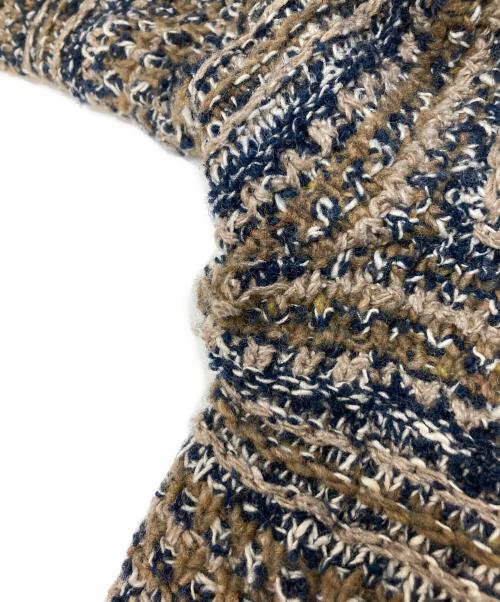 crepuscule（クレプスキュール）crepuscule (クレプスキュール) Multi Border Mix Drivers ブラウン サイズ:1の古着・服飾アイテム