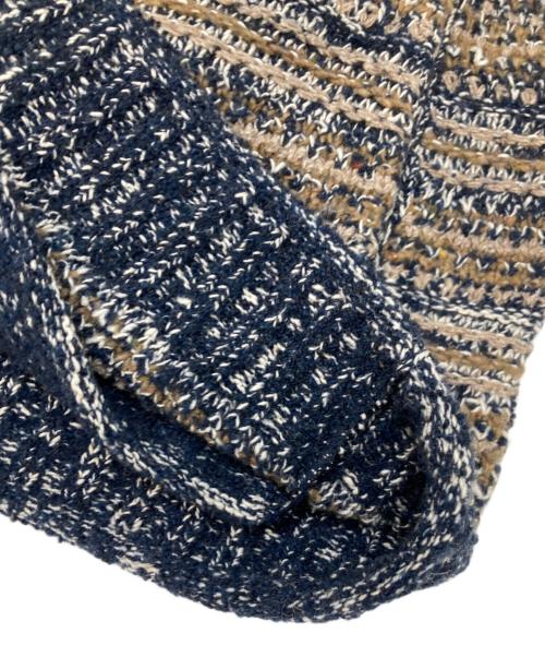 crepuscule（クレプスキュール）crepuscule (クレプスキュール) Multi Border Mix Drivers ブラウン サイズ:1の古着・服飾アイテム