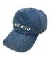MIU MIU（ミュウミュウ）の古着「デニムベースボールキャップ」｜インディゴ