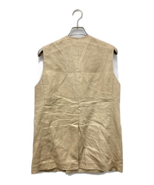 DEPAREILLE（デパリエ）DEPAREILLE (デパリエ) リネンダブルブレストジレ ベージュ サイズ:38の古着・服飾アイテム