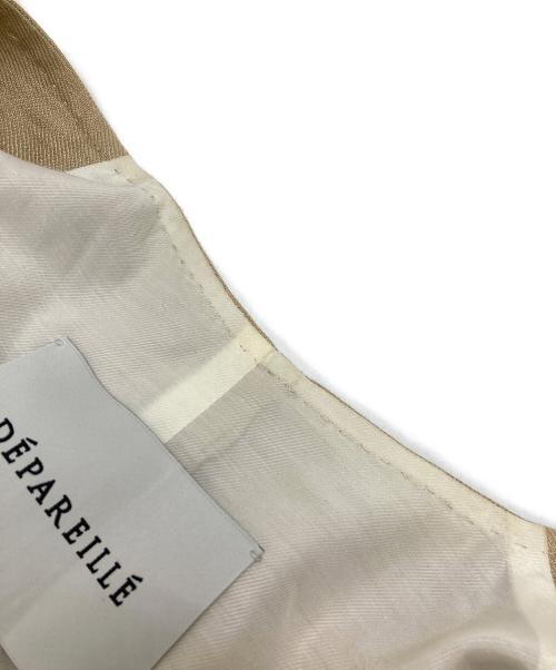 DEPAREILLE（デパリエ）DEPAREILLE (デパリエ) リネンダブルブレストジレ ベージュ サイズ:38の古着・服飾アイテム