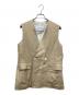 DEPAREILLE（デパリエ）の古着「リネンダブルブレストジレ」｜ベージュ