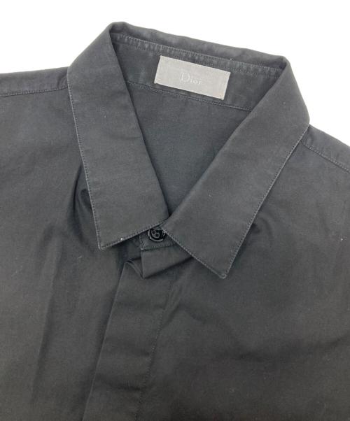 DIOR HOMME（ディオール オム）DIOR HOMME (ディオール オム) ビーロゴエンブロイダリー レギュラーカラー ブラック サイズ:38の古着・服飾アイテム