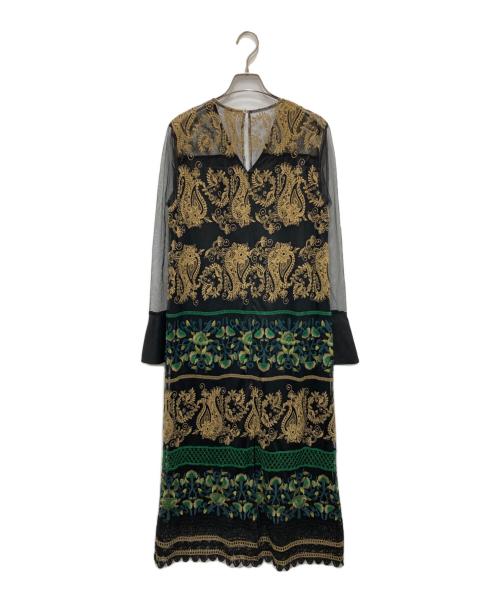 Ameri（アメリ）Ameri (アメリ) エンブロイダリーワンピース ブラック サイズ:Mの古着・服飾アイテム