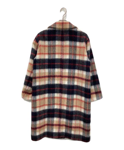 MACKINTOSH PHILOSOPHY（マッキントッシュ フィロソフィー）MACKINTOSH PHILOSOPHY (マッキントッシュ フィロソフィー) ハウスチェックシャギーチェスターコート ベージュ×ネイビー サイズ:36の古着・服飾アイテム