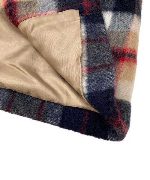 MACKINTOSH PHILOSOPHY（マッキントッシュ フィロソフィー）MACKINTOSH PHILOSOPHY (マッキントッシュ フィロソフィー) ハウスチェックシャギーチェスターコート ベージュ×ネイビー サイズ:36の古着・服飾アイテム