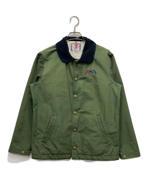 SON ON THE CHEESE（サノバチーズ）SON ON THE CHEESE (サノバチーズ) コーチジャケット グリーン サイズ:Mの古着・服飾アイテム