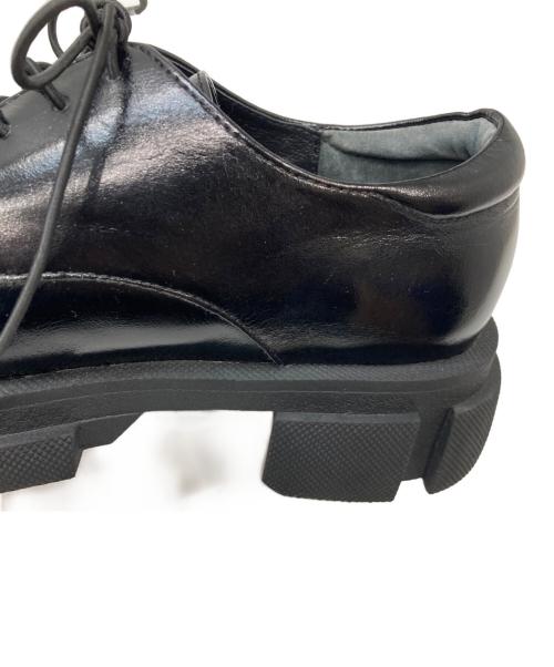 MANA（マナ）MANA (マナ) レースアップ ローファー 厚底 ブラック サイズ:37の古着・服飾アイテム