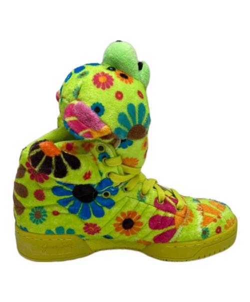 adidas（アディダス）adidas (アディダス) JEREMY SCOTT (ジェレミー スコット) BEAR FLOWER POWER イエロー サイズ:22.5の古着・服飾アイテム