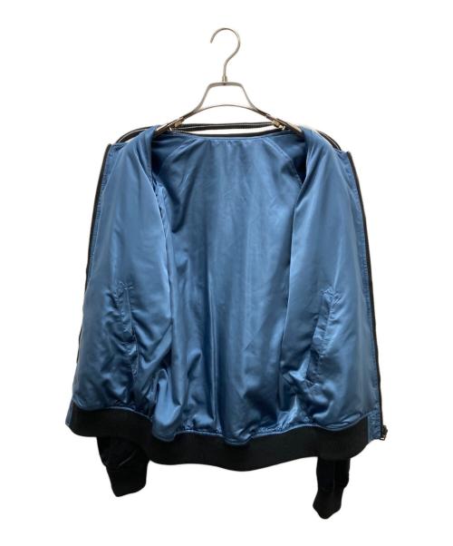 DIESEL（ディーゼル）DIESEL (ディーゼル) スカジャン ブラック×ブルー サイズ:Mの古着・服飾アイテム