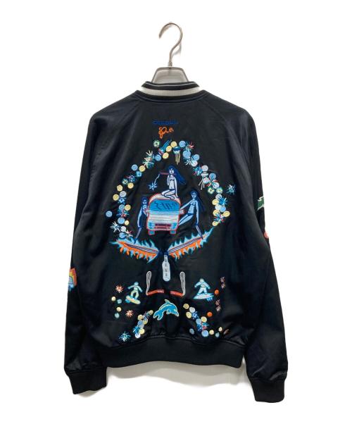 DIESEL（ディーゼル）DIESEL (ディーゼル) スカジャン ブラック×ブルー サイズ:Mの古着・服飾アイテム