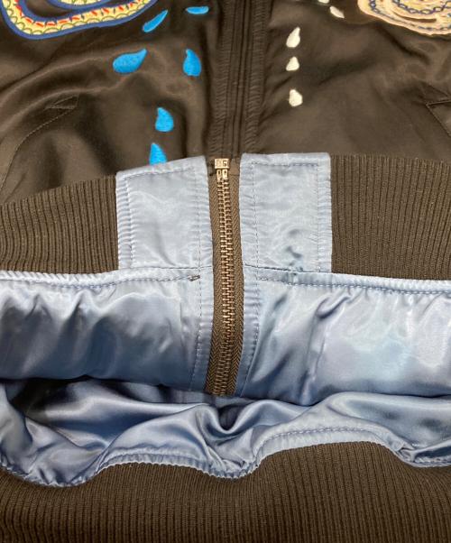 DIESEL（ディーゼル）DIESEL (ディーゼル) スカジャン ブラック×ブルー サイズ:Mの古着・服飾アイテム